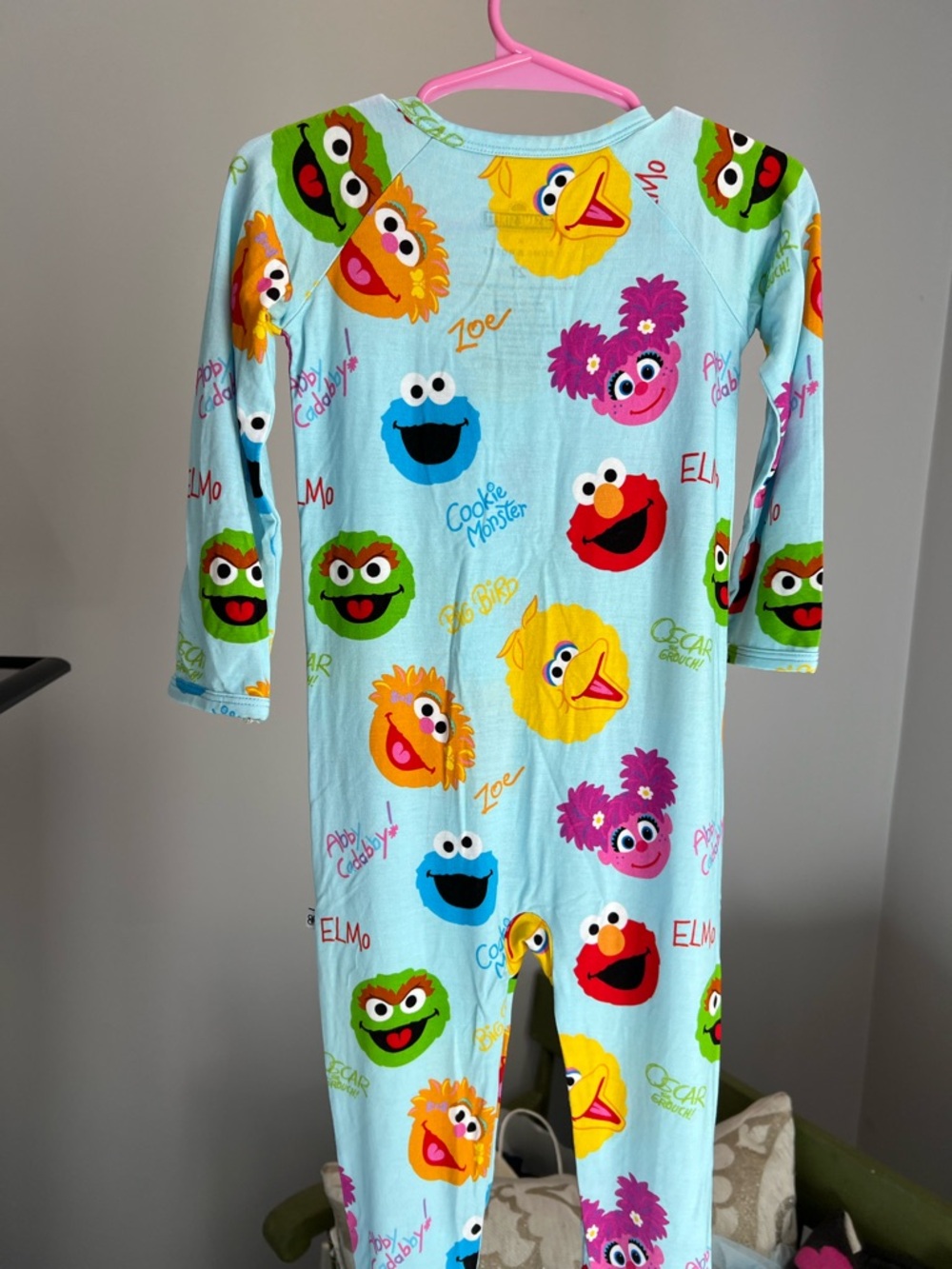 Bums & Roses Sesame Street Bamboo Footless Zippy Pajamas Size 2T - Picture 4 of 6